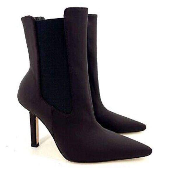 NIB Good American Women’s Black Scuba Neoprene Kickstand Heel Boots - Size 5.5 - Picture 6 of 13